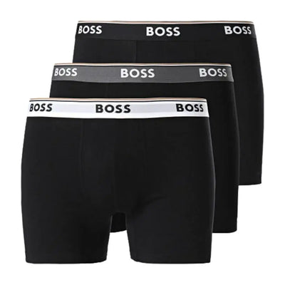 BOSS 3 Pack of Stretch Cotton Boxer Briefs - Black Multi