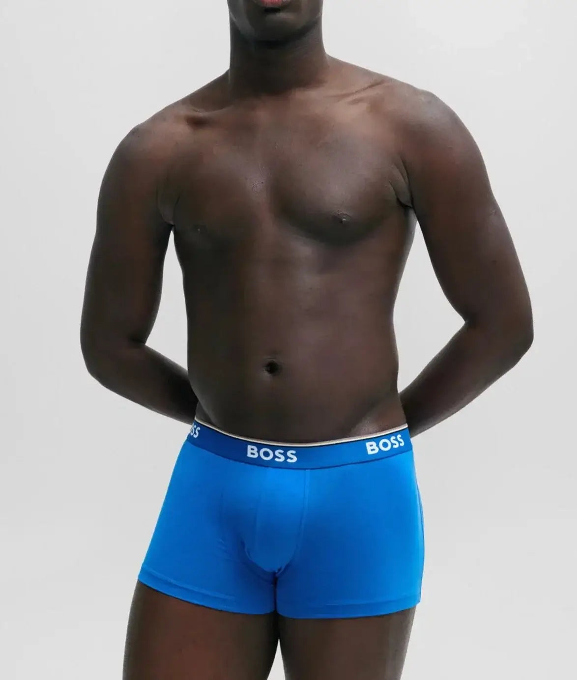 Boss 3 Pack of Stretch-Cotton Trunks - Blue / Sky Blue / Cobalt