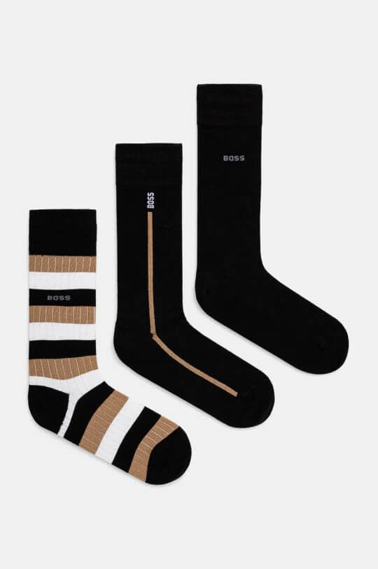 Zokni QS Rib Shine Logo CC BOSS BLACK | fehér Zokni QS Rib Shine Logo CC BOSS BLACK | fehér