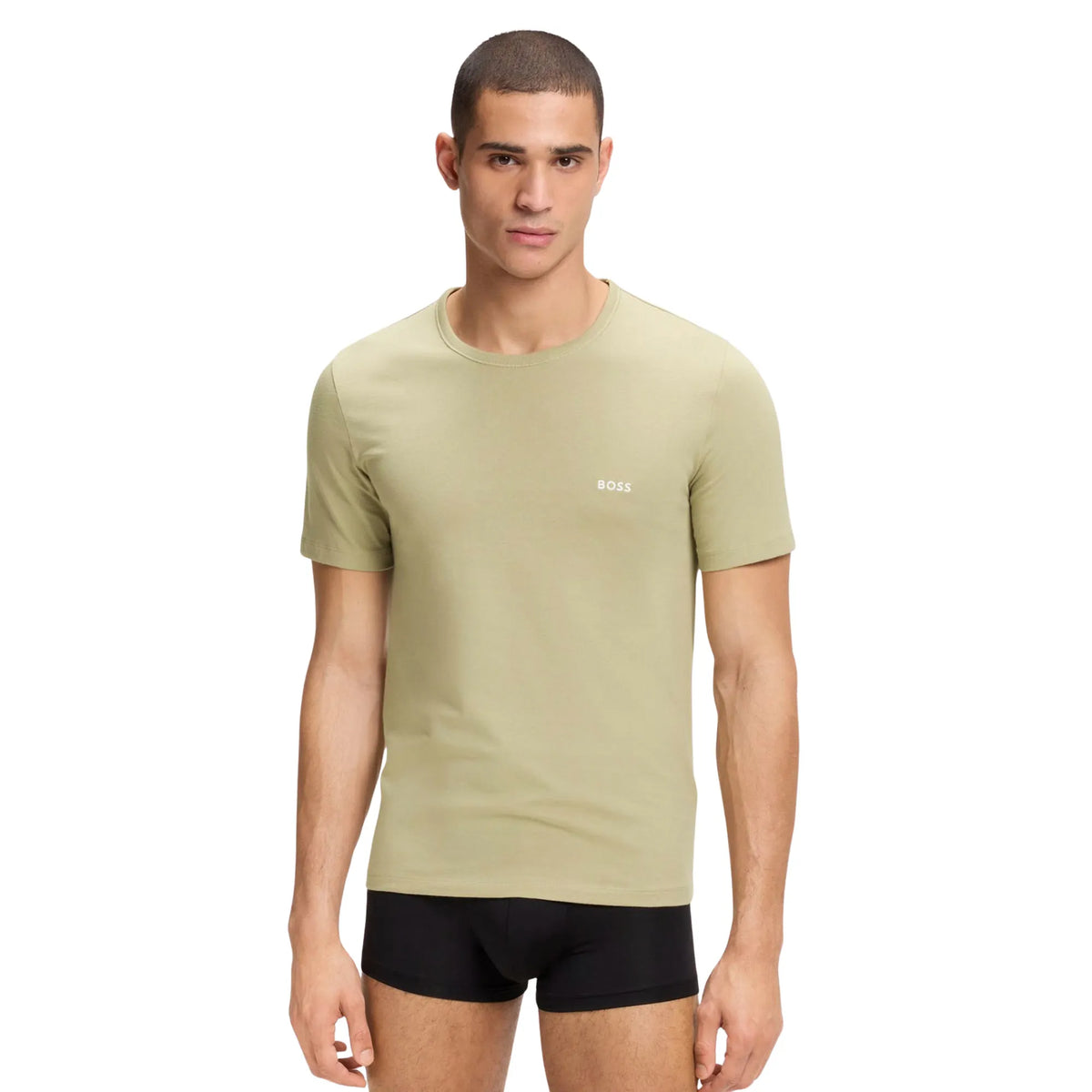 BOSS 50532468-980 Beige Cotton T-Shirt