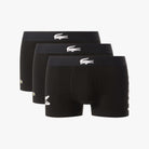 Lacoste Men's 3-Pack Stretch Cotton Trunks - Black Print Underwear