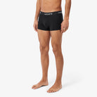Lacoste men's 5 pack black stretch cotton trunks flat front