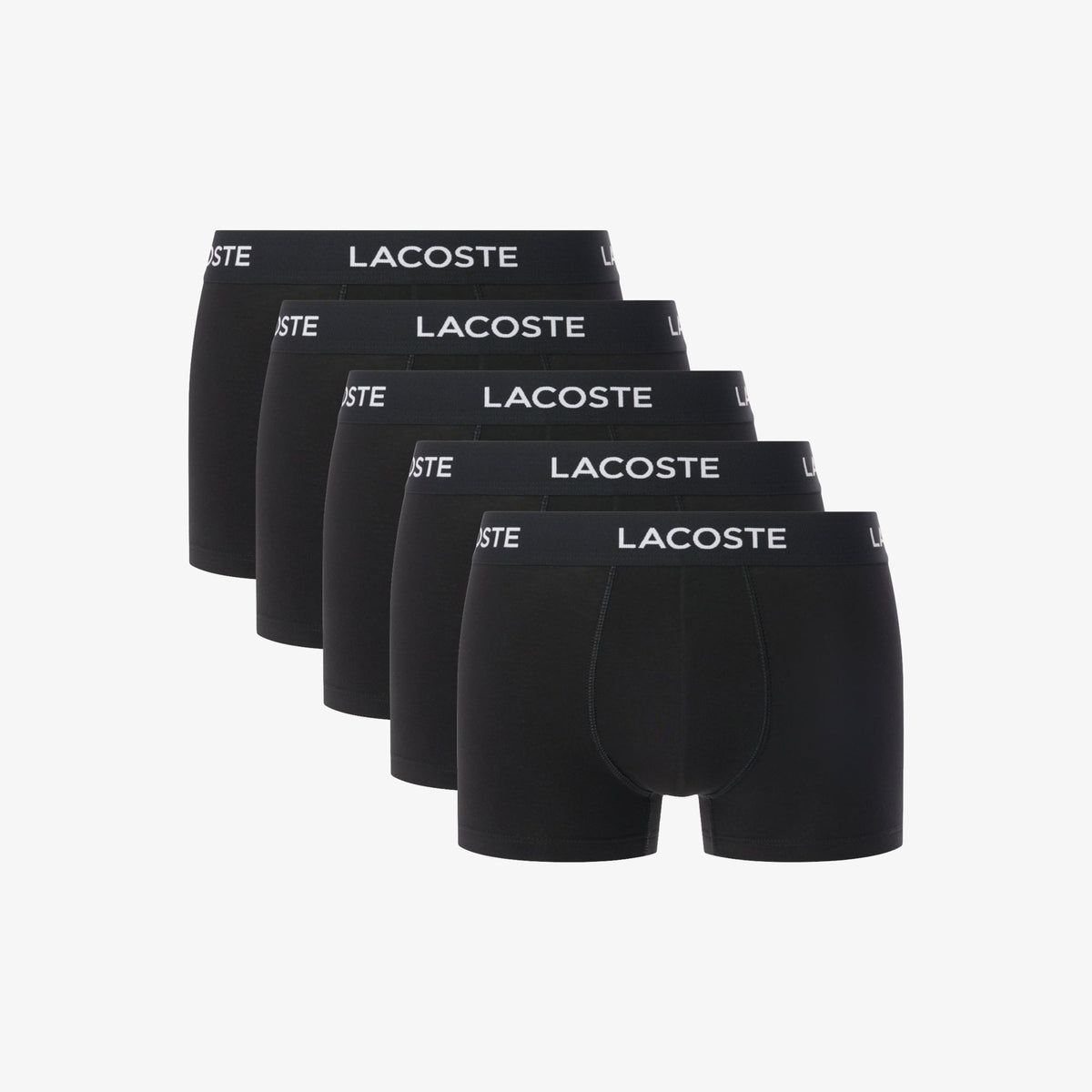 Lacoste 5H1292 black cotton stretch trunks five pack product image