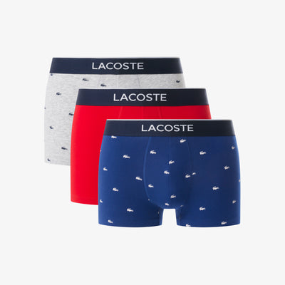 Lacoste 3-Pack Printed Stretch Jersey Trunks – Cotton Elastane