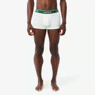 Lacoste Men’s Trunks Black, Grey, White – Stretch Cotton Logo Waistband Underwear