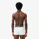Lacoste Men’s Trunks Black, Grey, White – Stretch Cotton Logo Waistband Underwear