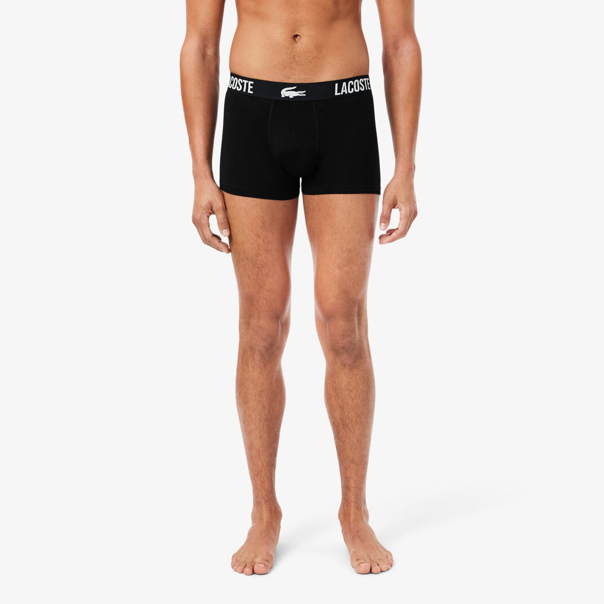 Lacoste 5H2393 black men's trunks front product view