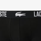 Lacoste 5H2393 black trunks jacquard logo waistband detail
