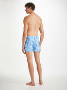 Derek Rose Men's Modern Fit Boxers Ledbury 70 Cotton Batiste Blue