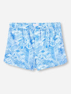 Derek Rose Men's Modern Fit Boxers Ledbury 70 Cotton Batiste Blue