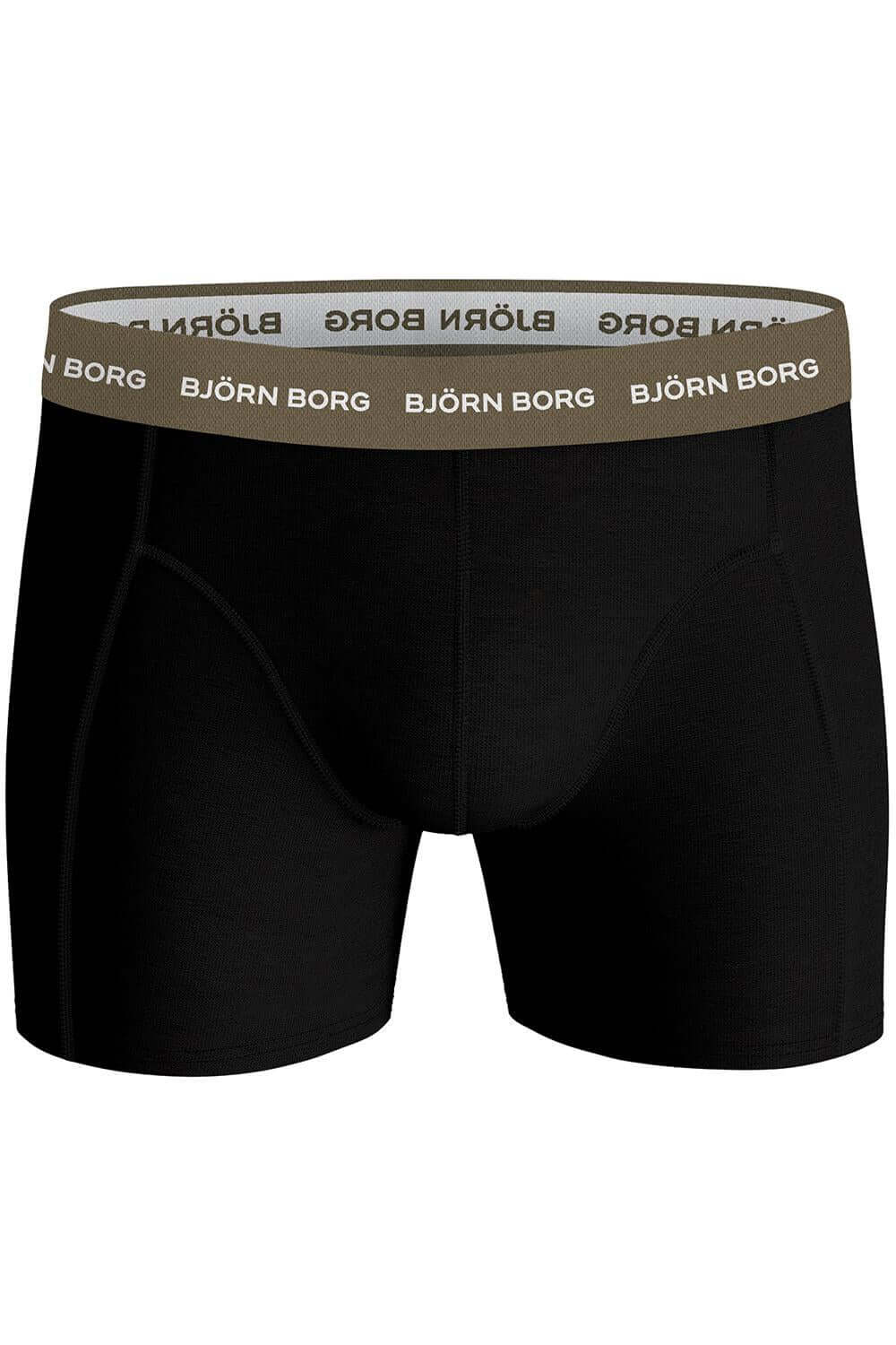 Bjorn Borg Cotton Stretch Boxer 5 pack - Green/Black/Olive/Green Print