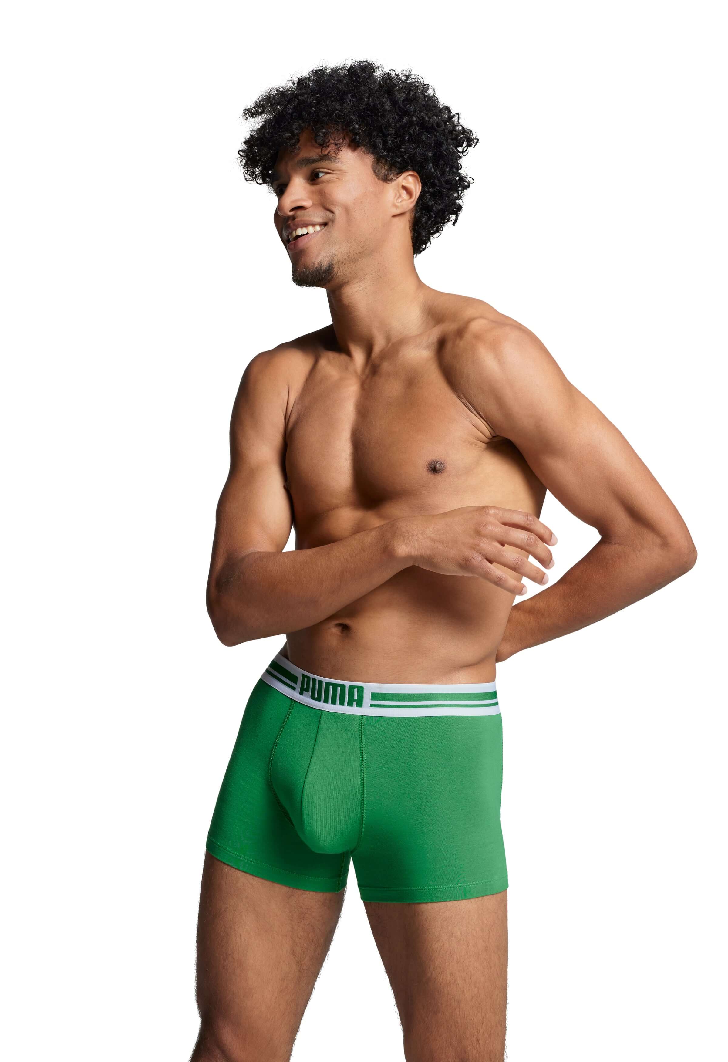 Puma Placed Logo Men's Boxer Underwear 2 Pack - Green