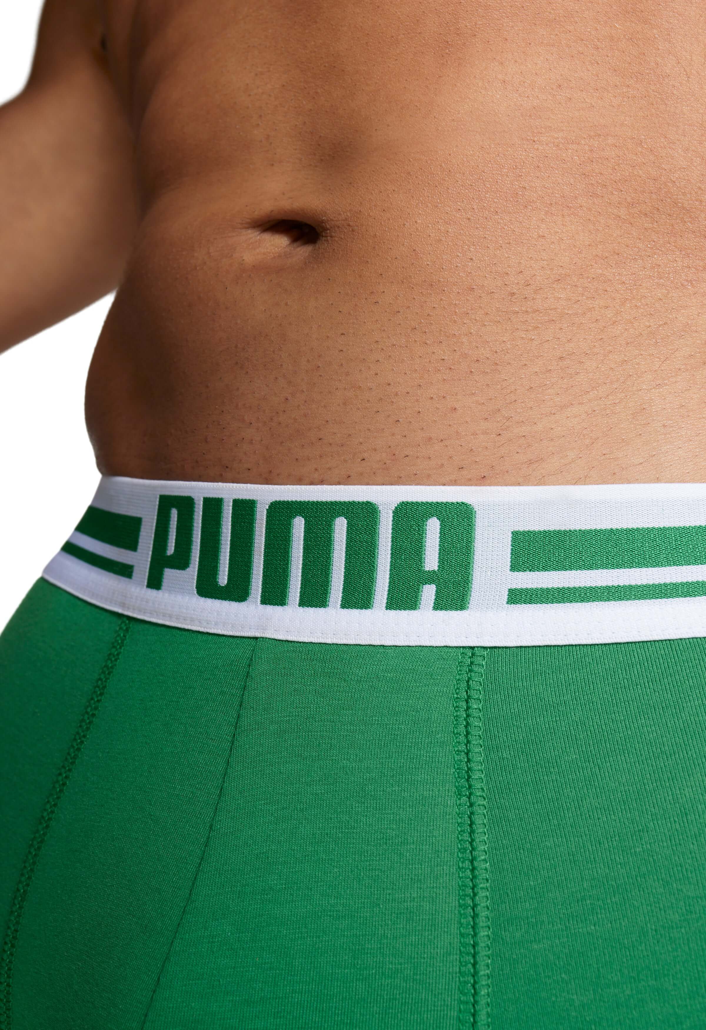 Puma Placed Logo Men's Boxer Underwear 2 Pack - Green