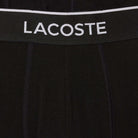 Lacoste Men's Stretch Cotton Boxer Briefs 3 Pack- Black