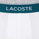 Lacoste Men's Stretch Cotton Boxer Briefs 3 Pack- Black / White / Grey Chine NUA