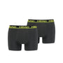 Head Mens 2 Pack Cotton Stretch Boxer Briefs - Grey/Yellow Underwear