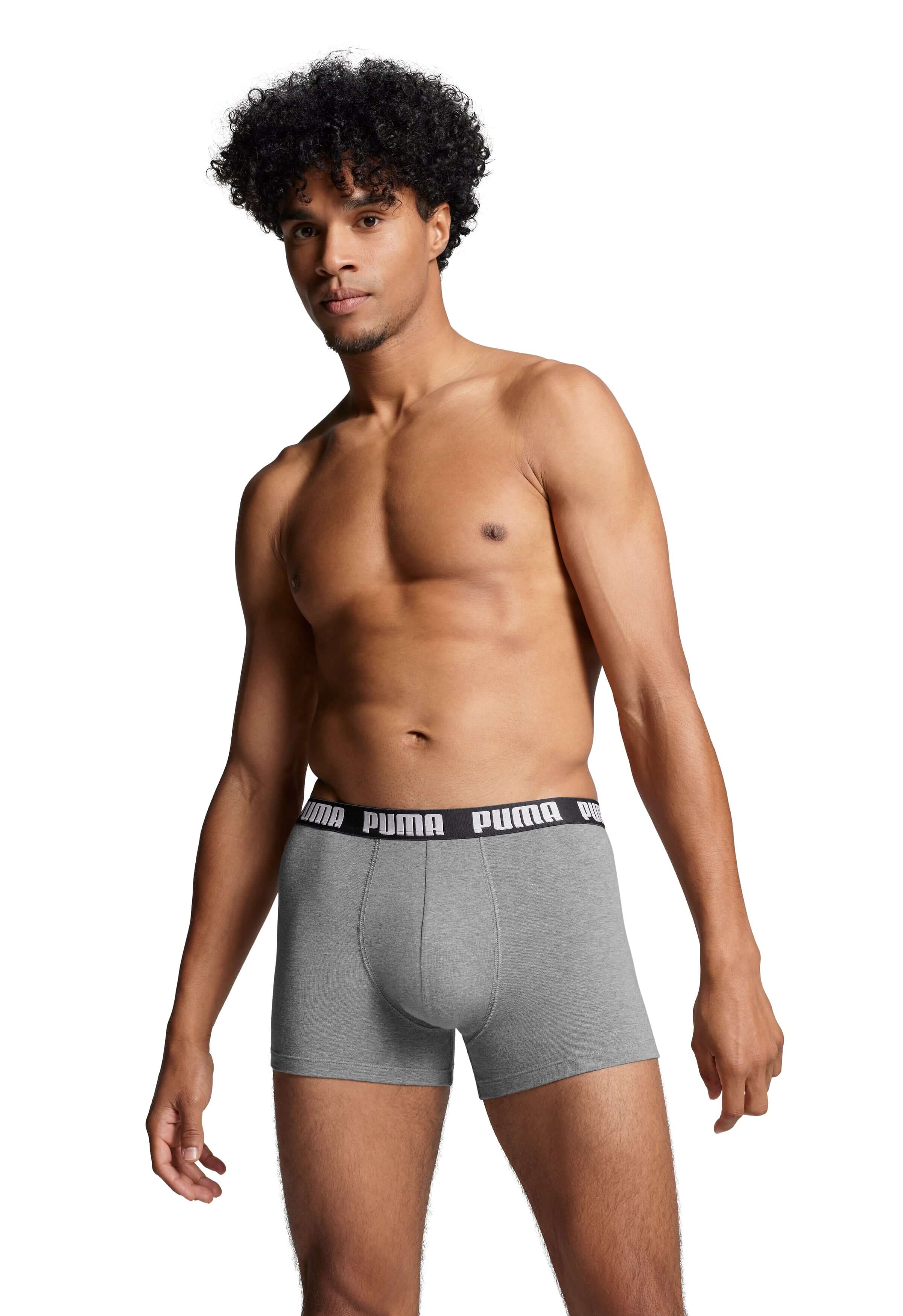 PUMA Men's Everyday Boxers 3 Pack - Grey Combination