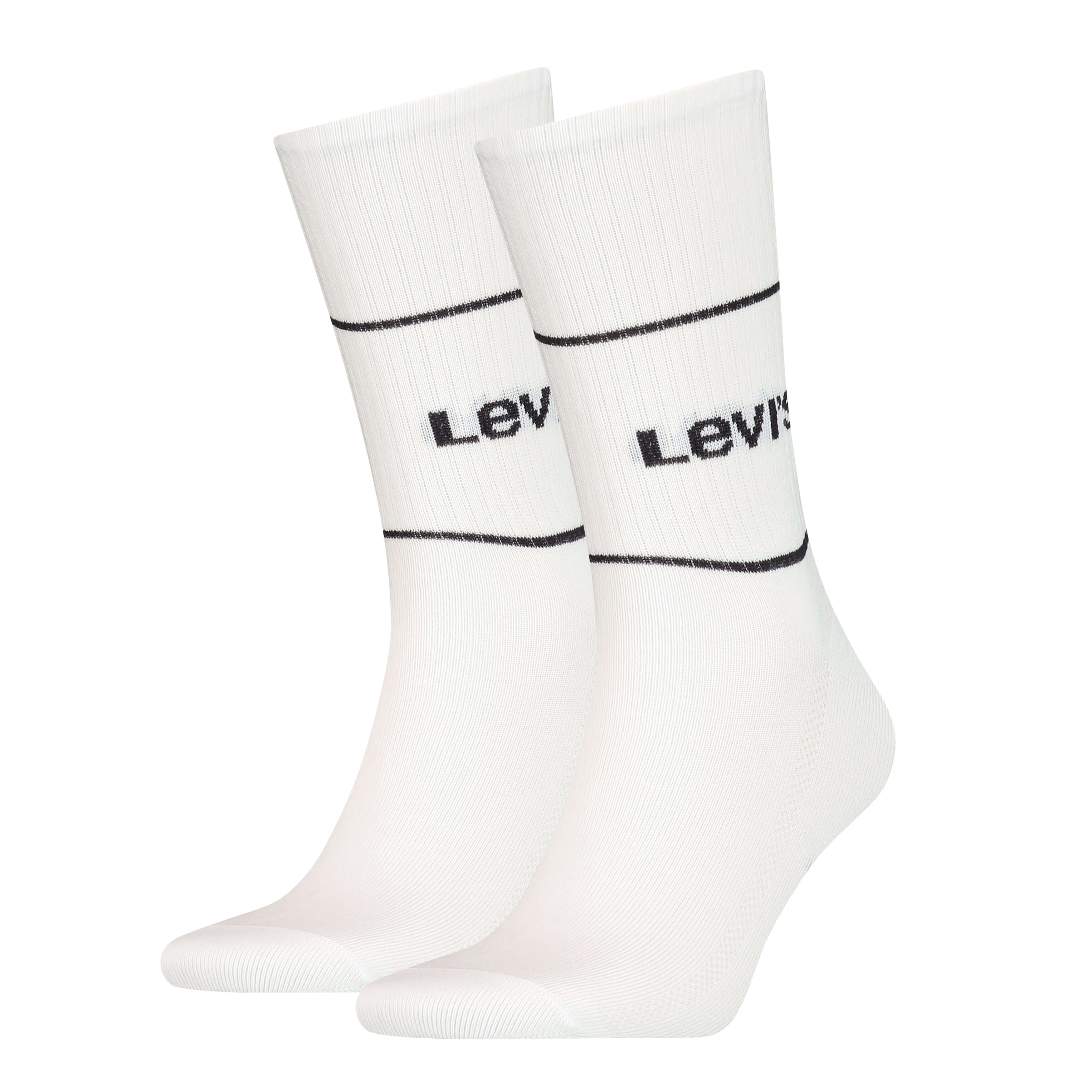 Levi's Alltagssocken (2er Pack) – Superweiche Bio-Baumwolle, Verstärkte Ferse & Spitze