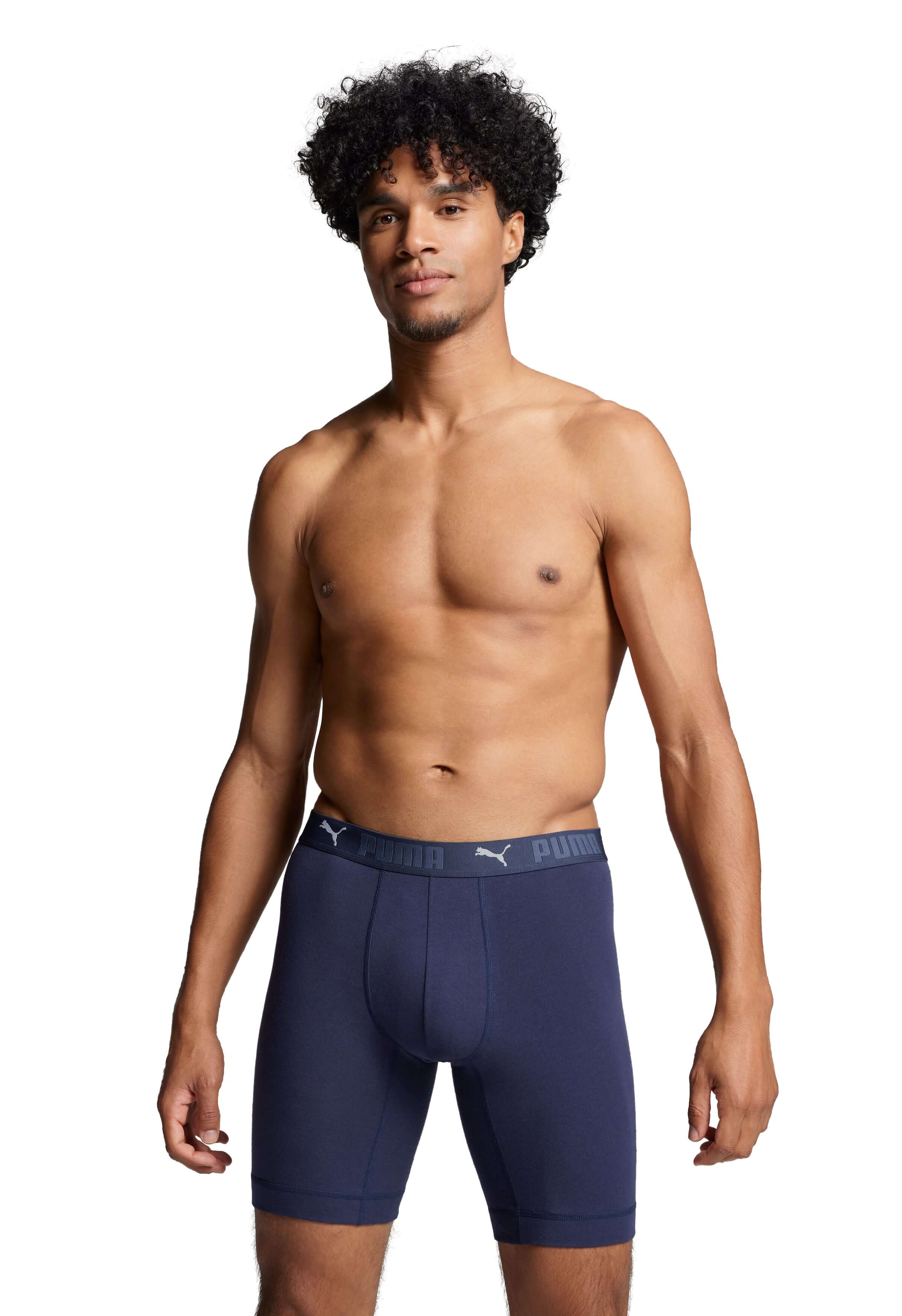 Puma Sports Cotton 2 Pack Long Boxers - Blue