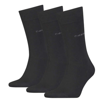 Calvin Klein 3 Pack Crew Socks - One Size, Black