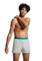 PUMA Men's Loose Fit Jersey Boxer 2 Pack - Teal/Grey