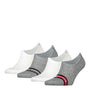 Tommy Hilfiger Men 4 Pack Footie Tin Gift Box Socks (Grey)