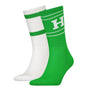 Tommy Hilfiger Men 2 Pack Sport Patch Crew Socks (Green)