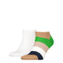Tommy Hilfiger Mens 2 Pack Lighthouse Stripe Sneaker Socks (Green)