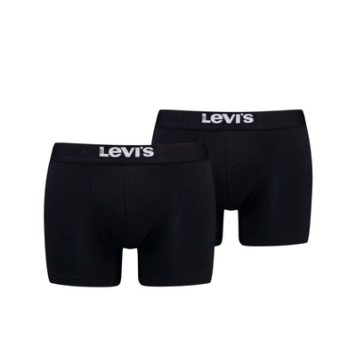 Levi's 2 Pack Solid Organic Cotton Boxer Briefs - Black