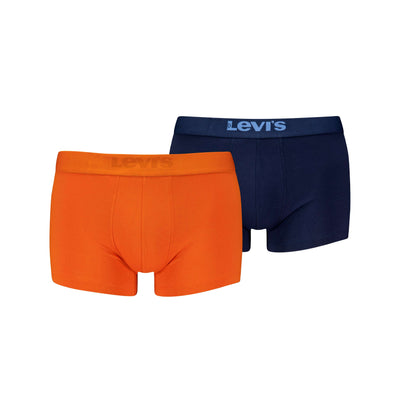 Levi's 2 Pack Solid Organic Trunks - Orange / Navy