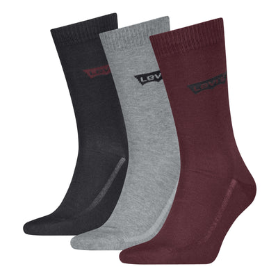 Levi’s Regular Cut Logo Socks – Recycled Cotton 3 Pack Crew Socks