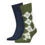 Tommy Hilfiger Men Socks 2 Pack Argyle - Army Green