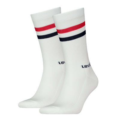 Levi's Regular Cut Sportswear Stripe Socks - 2 Pack