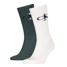 Calvin Klein Men’s 2 Pack Cotton Stretch Crew Socks – Monogram Logo