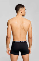 Levi's Men's 3 Pack Repeat Logo Cotton Stretch Boxer Briefs – Black