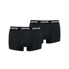 Levi's Men's 2 Pack Repeat Logo Trunks – Cotton Stretch Underwear, Black