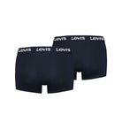 Levi's Men's 2 Pack Repeat Logo Trunks – Cotton Stretch Underwear, Navy