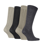 Calvin Klein Men's 4 Pack AOP Crew Socks Gift Box - Beige