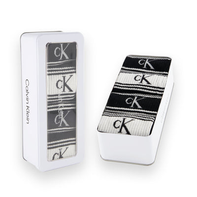 Calvin Klein Men's 4 Pack Sport Logo Crew Socks Gift Box