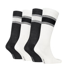 Calvin Klein Men's 4 Pack Sport Logo Crew Socks Gift Box - Black/White