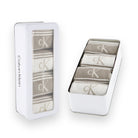 Calvin Klein Men's 4 Pack Sport Logo Crew Socks Gift Box - Beige/White