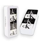 Calvin Klein Men's 4 Pack Monogram Crew Socks Gift Box - Black/White