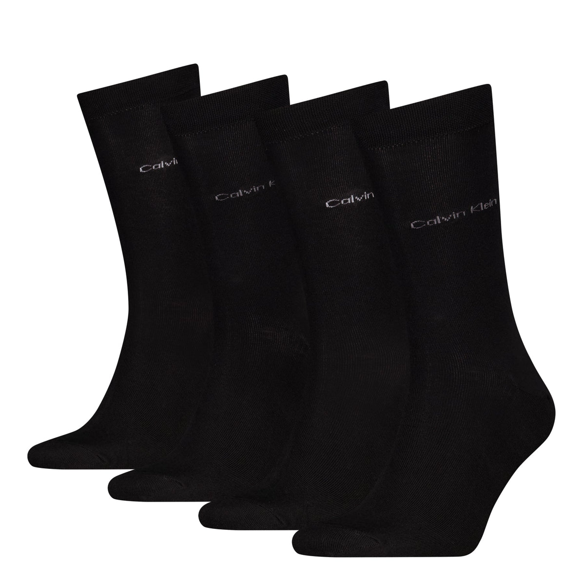 Calvin Klein Men's 4 Pack Classic Crew Socks Gift Box - Black