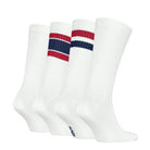 Levi's Men's 4 Pack Sport Crew Socks Gift Box - White/Red/Blue