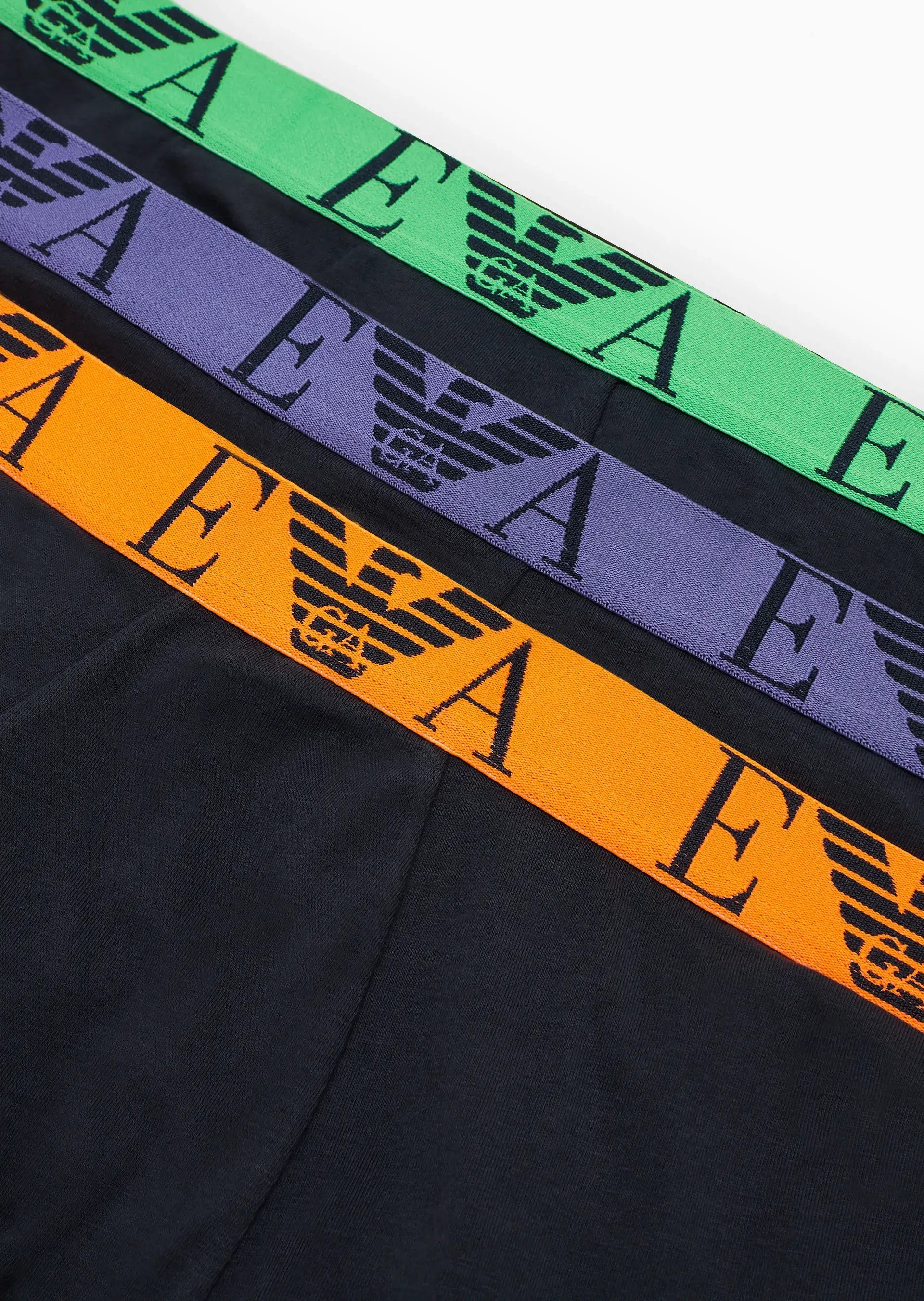 Emporio Armani 3 Pack Trunks Bold Monogram logo waistband - Navy Blue