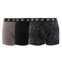 CR7 Men's 3 Pack Cotton Trunks - Black with Grey