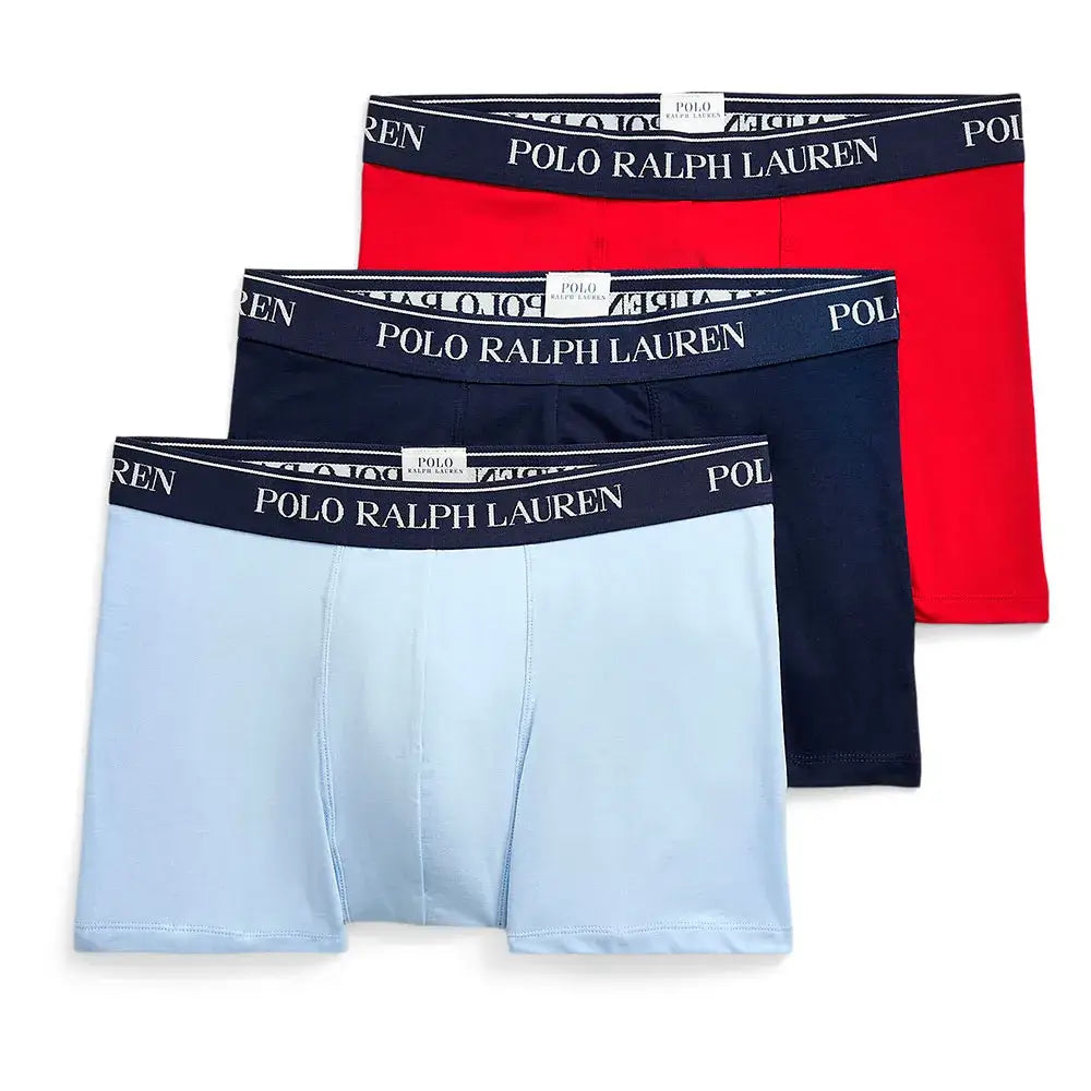 Polo Ralph Lauren 3 pack Boxer Trunks - Navy/Red/Office Blue