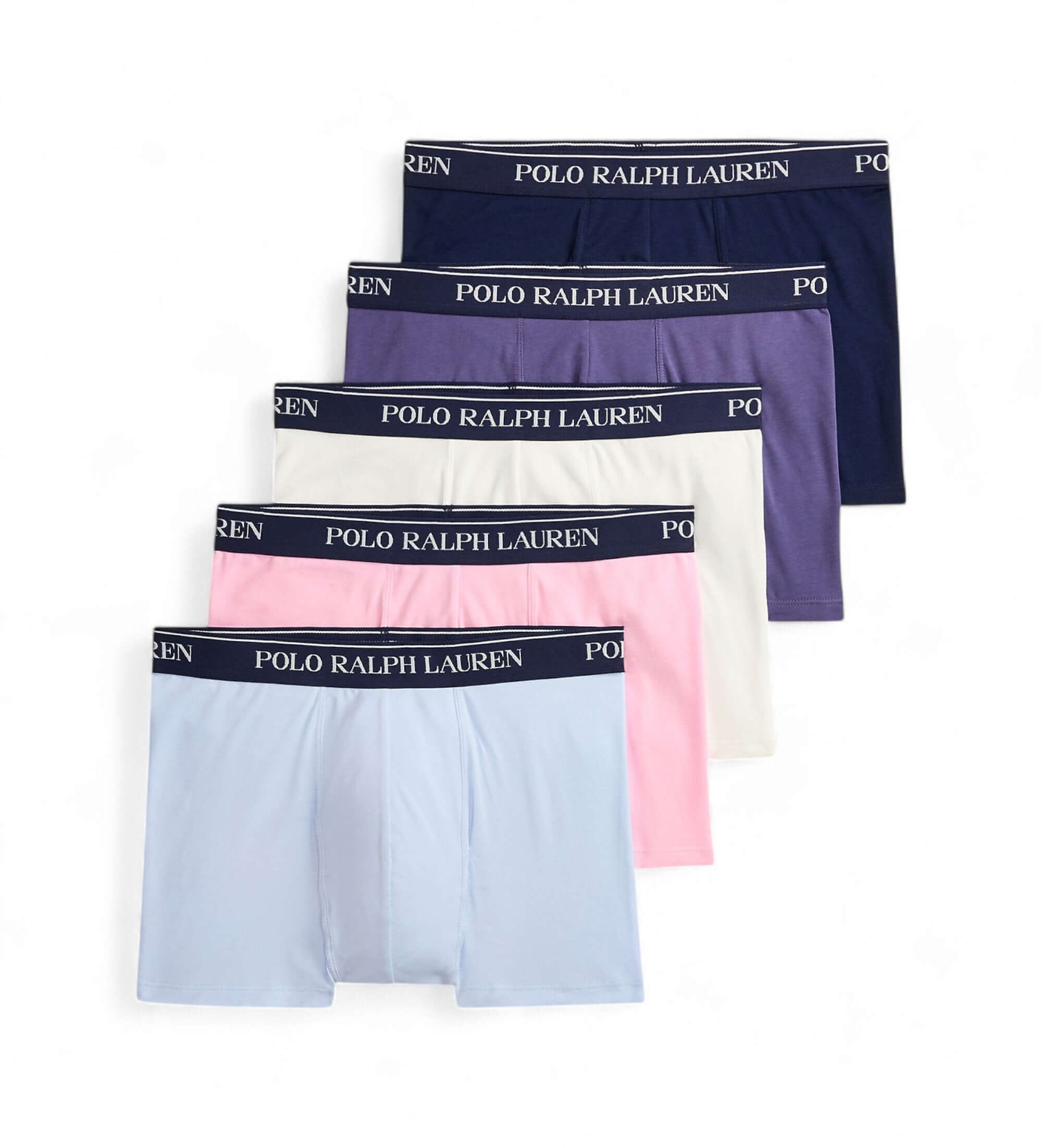 Polo Ralph Lauren Classic Trunks 5-Pack - White/Pink/Oxford Blue/Juniper Berry/Navy