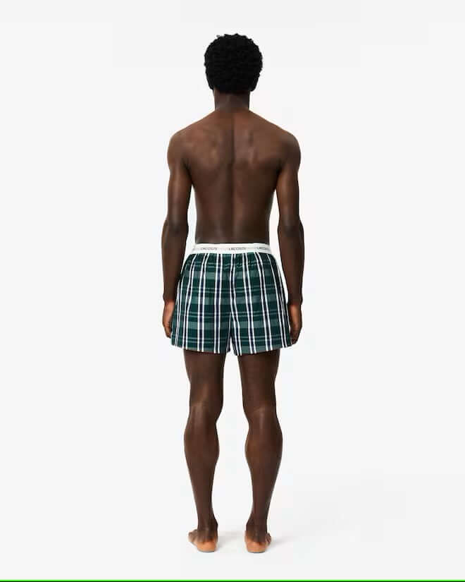 Lacoste 3-Pack Cotton Poplin Boxers Men - Green / Navy Blue / White