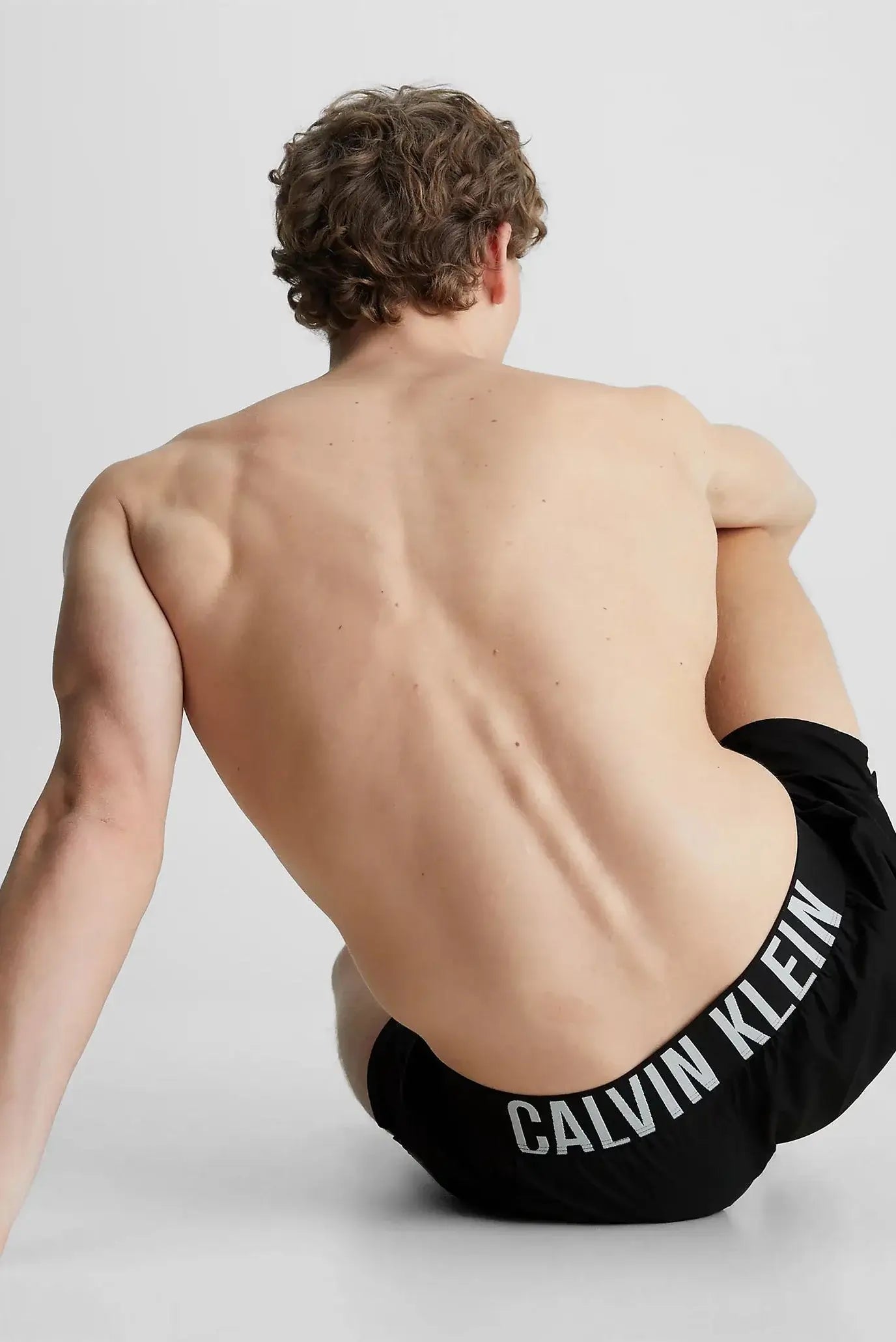 Calvin Klein 2 Pack Slim Fit Woven Boxers, Intense Power Black / Blue